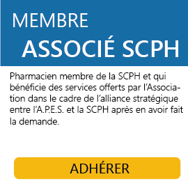 Le membre associé est soit pharmacien, soit titulaire d'un diplôme universitaire de premier cycle en pharmacie, mais n'occupe pas un emploi de pharmacien dans un établissement de santé du Québec. 